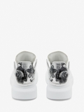 Alexander McQueen  Men's Oversized Sneaker in White/silver/black