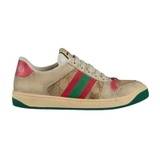 WOMEN'S SCREENER LEATHER SNEAKER - PINK