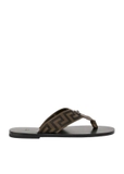 Green & Black Greca Flip Flops