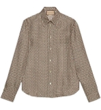 Gucci stirrup-print silk shirt