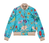 Gucci Silk Quilted Flower Jacket