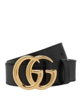 GG MARMONT LEATHER BELT WITH SHINY BUCKLE - 4cm