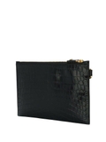 VERSACE MEDUSA GOLD CROCODILE EMBOSSED CLUTCH