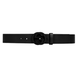 Leather belt with interlocking G