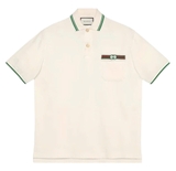 Cotton polo with Web and Interlocking G
