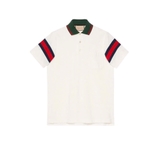Horsebit print cotton polo shirt