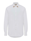 Alexander McQueen  Men's Embroidered Collar Shirt