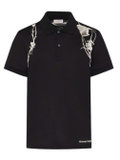 Alexander McQueen  Men's Pressed Flower Harness Polo Shirt