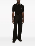 Dolce & Gabbana logo-embroidered stripe-detail polo shirt