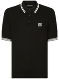 Dolce & Gabbana logo-embroidered stripe-detail polo shirt