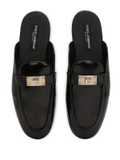 Dolce & Gabbana logo-plaque leather slippers