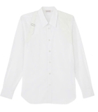 Alexander McQueen buckl/-detail silk shirt