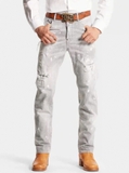 DSQUARED2 Men's straight-leg jeans with striking silver wash