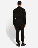 Dolce & Gabbana Cotton T-shirt with all-over flocked DG print