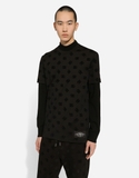 Dolce & Gabbana Cotton T-shirt with all-over flocked DG print