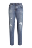 Dolce & Gabbana distressed logo-plaque jeans