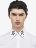Alexander McQueen  Sailor Tattoo Rose Embroidery Shirt
