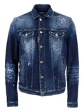 DSQUARED2 Dan painted classic-collar denim jacket
