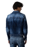DSQUARED2 Dan painted classic-collar denim jacket