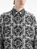Dolce & Gabbana Majolica Printed Long-Sleeved Shirt