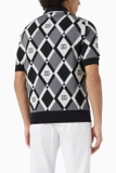 Dolce & Gabbana diamond-pattern polo shirt