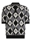 Dolce & Gabbana diamond-pattern polo shirt