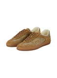 Gucci G74 logo-patch suede sneakers