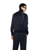 GG nylon and jersey zip jacket