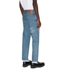 Lasered Double G denim trouser