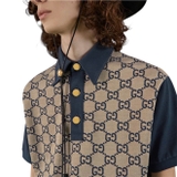 Gucci Navy GG monogram polo shirt