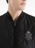 Dolce & Gabbana crest-embroidered zip-fastening bomber jacket