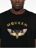 Alexander McQueen moth-embroidered T-shirt