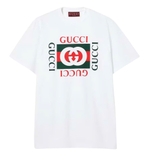 Cotton jersey White T-shirt with Gucci print