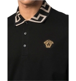Versace embroidered short-sleeved polo shirt