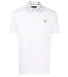 Versace Embroidered cotton polo shirt