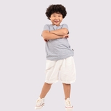 Áo Thun Trẻ Em 100% Cotton Cao Cấp Thoáng Mát - Cổ Tròn Màu Xám Tiêu