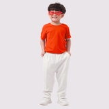 Áo Thun Trẻ Em 100% Cotton Cao Cấp Thoáng Mát - Cổ Tròn Màu Cam