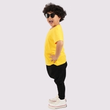 Áo Thun Trẻ Em 100% Cotton Cao Cấp Thoáng Mát - Cổ Tròn Màu Vàng