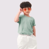 Áo Thun Trẻ Em 100% Cotton Cao Cấp Thoáng Mát - Cổ Tròn Màu Bạc Hà