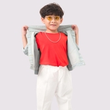 Áo Thun Trẻ Em 100% Cotton Cao Cấp Thoáng Mát - Cổ Tròn Màu Đỏ Tươi