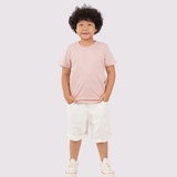 Áo Thun Trẻ Em 100% Cotton Cao Cấp Thoáng Mát - Cổ Tròn Màu Hồng JP