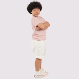 Áo Thun Trẻ Em 100% Cotton Cao Cấp Thoáng Mát - Cổ Tròn Màu Hồng JP
