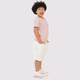Áo Thun Trẻ Em 100% Cotton Cao Cấp Thoáng Mát - Cổ Tròn Màu Hồng JP