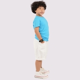 Áo Thun Trẻ Em 100% Cotton Cao Cấp Thoáng Mát - Cổ Tròn Màu Xanh Da Trời