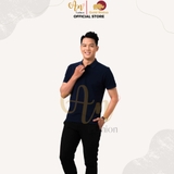 Polo Nam XANH ĐEN - Áo thun 100% Cotton Cao Cấp
