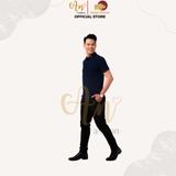 Polo Nam XANH ĐEN - Áo thun 100% Cotton Cao Cấp