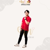 Polo Nam ĐỎ TƯƠI - Áo thun 100% Cotton Cao Cấp