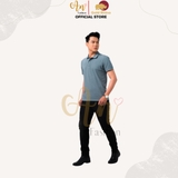 Polo Nam XANH ĐÁ - Áo thun 100% Cotton Cao Cấp