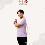 T-Shirt Unisex TÍM PASTEL - Áo Thun 100% Cotton Cao Cấp
