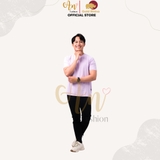 T-Shirt Unisex TÍM PASTEL - Áo Thun 100% Cotton Cao Cấp